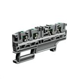 Push-in terminal block 2+2, 1-level, 4mm2, grey color