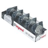 MULTIPACK CELIANE 5 SURFACE SOCKETS FB STANDARD 2P+E TITANE COMPOSABLE