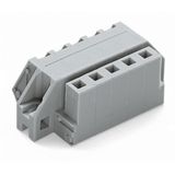 1-conductor female connector, angled CAGE CLAMP® 2.5 mm² gray