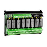 Relay module (8x) 24V DC/8A, each with 2CO, DIN-rail