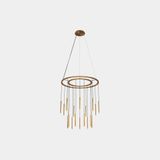 Pendant Candle 18 Bodies Chandelier LED 62.8W 169lm 2700K Brass