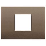 Classic plate 2centrM alu dark bronze