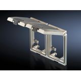 SZ Interface flap, modular, mounting frame, double, with metal flap