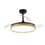 Panam LED Ceiling Fan Retractable Blades 72W 7920Lm CCT Dim Black