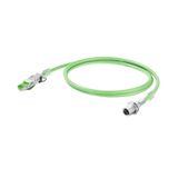 PROFINET Cable (assembled), M12 D-code – flange, RJ45 IP 20, Number of