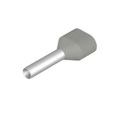 Wire end ferrule, Twin wire-end ferrule, 2.5 mm², Stripping length: 15