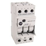 Allen-Bradley 140F-D3F-C30 Fuse Holder, 30 A UL Midget Fuses, 600V AC, 45 mm Wide, 200 kA, Lockable in Open Position