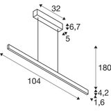 ONE LINEAR 100 24W 1250/1950lm ?90 230V 2,7/3K black