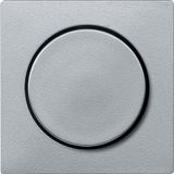 Central plate with rotary knob, aluminium, System M