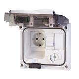 DOMESTIC INTERLOCKED SOCKET 2P+E IP56