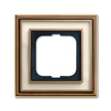 1721-848 Cover Frame Busch-dynasty® antique brass ivory white