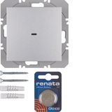 KNX radio wall-transmitter 1gang flat quicklink, S.1/B.7, al., matt, l