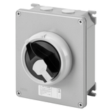 ROTATORY ISOLATOR - HP- SURFACE-MOUNTING - COMMAND - METAL BOX - 16A 4P - LOCKABLE BLACK KNOB - IP66