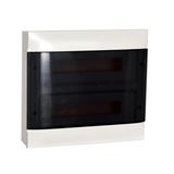 LEGRAND 2X18M SURFACE CABINET SMOKED DOOR EARTH + NEUTRAL TERMINAL BLOCK
