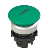 Illuminated green mushroom button with marking E2 1PL2F449L2