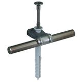 Conductor holder DEHNQUICK StSt with nail dowel 6x60mm for Rd 6-10mm