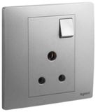 281132DS Mallia Senses 1 gang BS switched socket outlet - 5A