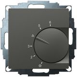 UP room controller, anthracite 55x55, 5-30C, AC 230V, 1NC, 10 A, temperature reduction approx.4K