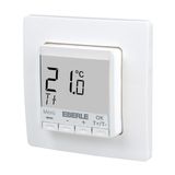 Concealed thermostat as room controller, AC 230V, 1NO contact, 10 A, white backlighting