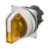 Selector A22NZ Ø22, 3 position, Lighted, bezel brushed M, AUTO RESET O