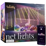 Twinkly Net - 240 LED RGB pearl shaped, 1.45x 2.4 m, Clear Wire, Plug Type F