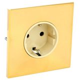 Art d'Arnould univers Epure single standard schuko power socket 2P+E 16A 250V - gold Mirror