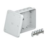 A 14 5  Branch box, with terminal box, 100x100x38, light gray Polyethylene