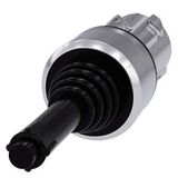 Coordinate switch, 22 mm, round, metal shiny, black, 2 switch positions, horizontal  3SU1050-7BD88-0AA0-Z X90