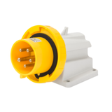 90° ANGLED SURFACE MOUNTING INLET - IP67 - 3P+E 16A 100-130V 50/60HZ - YELLOW - 4H - SCREW WIRING