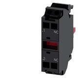 3SU1400-1AA10-3CA0 Contact module with 1 contact element, 1 NC, spring-type terminal, for front plate mounting, Minimum order quantity 5 or a multiple thereof