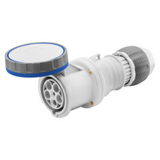 STRAIGHT CONNECTOR HP - IP66/IP67/IP68/IP69 - 3P+N+E 125A 200-250V 50/60HZ - BLUE - 9H - MANTLE TERMINAL