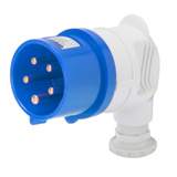 90° PLUG - IP44 - 3P+N+E 16A 200-250V 50/60HZ - BLUE - 9H - SCREW WIRING