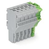 1-conductor female connector Push-in CAGE CLAMP® 4 mm² gray, green-yel