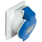 PratiKa socket - screw - angled - 16A - 3P + N + E - 200...250 V AC - panel