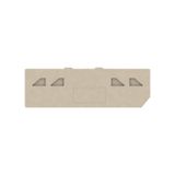 End plate (terminals), 97.5 mm x 2.5 mm, dark beige