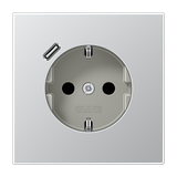 SCHUKO socket with USB type C AL1520-18C
