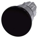 Mushroom pushbutton, 22 mm, round, metal, shiny, black, 40 mm, latching, 3SU1050-1BA10-0AA0-Z X90