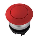 Mushroom push-button, spring-return, red