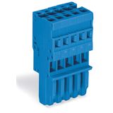 1-conductor female connector CAGE CLAMP® 4 mm² blue