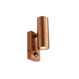 Acero Bi-directional Wall Light PIR Copper