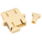 FO Coupler SC-Duplex,Plastic,MM , Ceramic,flange,beige,ECO