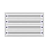 Multi-module distribution board 4M-12L, H:595 W:980 D:200mm