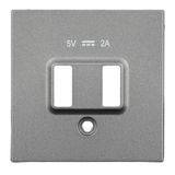 USB charger socket cover, anthracite