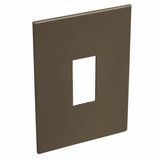 American and South African standard plate Arteor 1 vertical square modules for 2'' x 4'' box - dark bronze