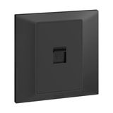 Socket 1 Gang RJ11 Telephone 7X7 Black, Legrand-Belanko S