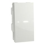 NU310618 Product picture Schneider Electric  NU310618 Product picture Schneider Electric NU310618 Product picture Schneider Electric + 5 + 5 1  videos Push-button, New Unica, + NO push-button, 10A, 1 module, screwless terminals, untreated, IP4X, white