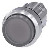 Illuminated pushbutton, 22 mm, round, metal, shiny, clear, pushbutton, raised, momentary contact  3SU1051-0BB70-0AA0-Z Y10