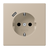 SCHUKO socket with USB type C LC32142 LC1520-18C243