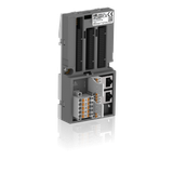 Terminal base. For AC500 V3. Without slot for communication module. 2 Ethernet interfaces. 1 serial interface. 1 CAN interface (TB5600-2ETH)