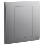 Mallia Senses 1 gang blanking plate - Dark Silver